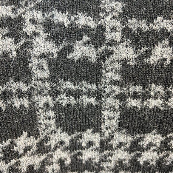 Tahari Cardigan Sweater 1X Women Black Gray‎ Knit Wool Blend Longline Button - Picture 9 of 11